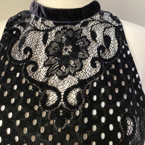 Free People Velvet Lace Black Top - Picture 6 of 11